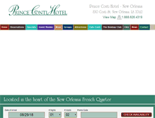 Tablet Screenshot of princecontihotel.com